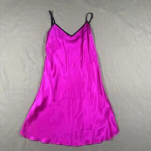 Slip dress Fuchsia Pink 100% Silk Vintage